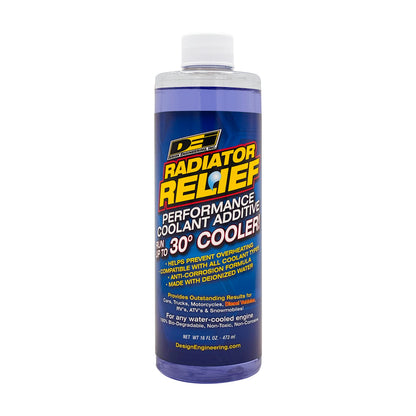 One 16 oz bottle of Radiator Relief. by Design Engineering