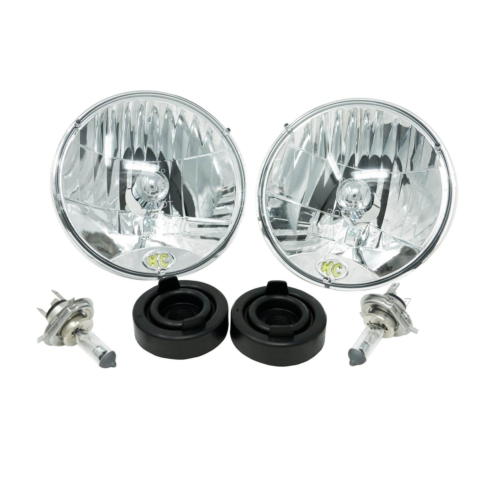 KC Headlight H4 Halogen 7in Dot 2-Light 1997-2006 Jeep Wrangler TJ by KC HiLiTES