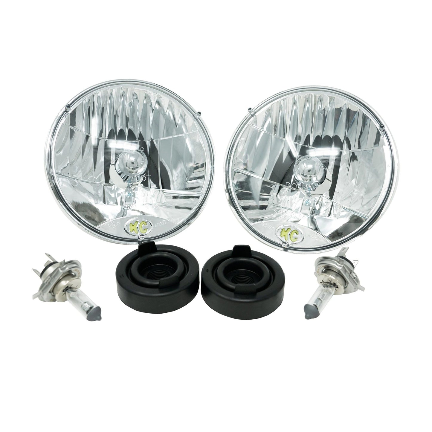 KC Headlight H4 Halogen 7in Dot 2-Light 1997-2006 Jeep Wrangler TJ by KC HiLiTES