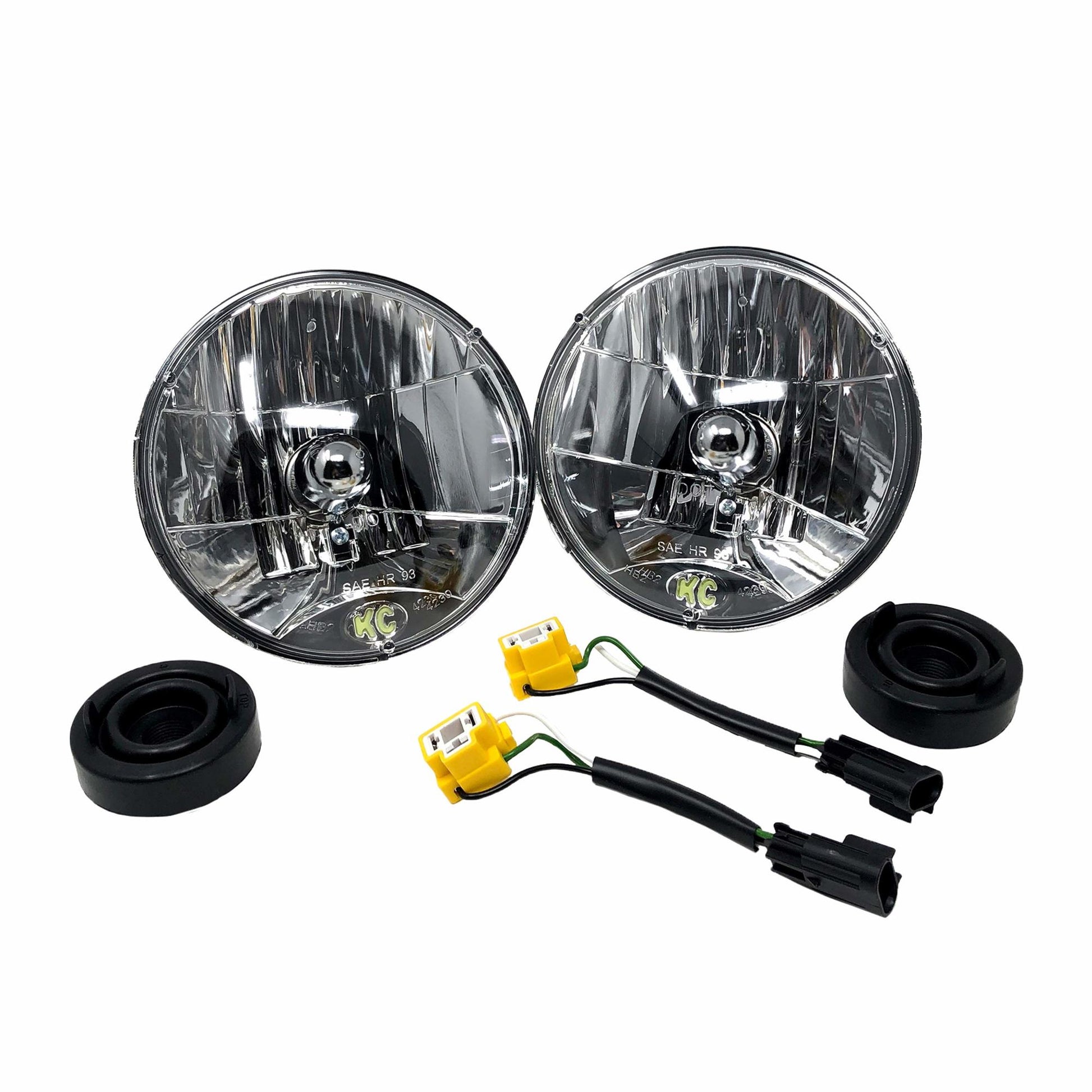 KC Headlight H4 Halogen 7in Dot 2-Light 2007-2018 Jeep Wrangler JK by KC HiLiTES