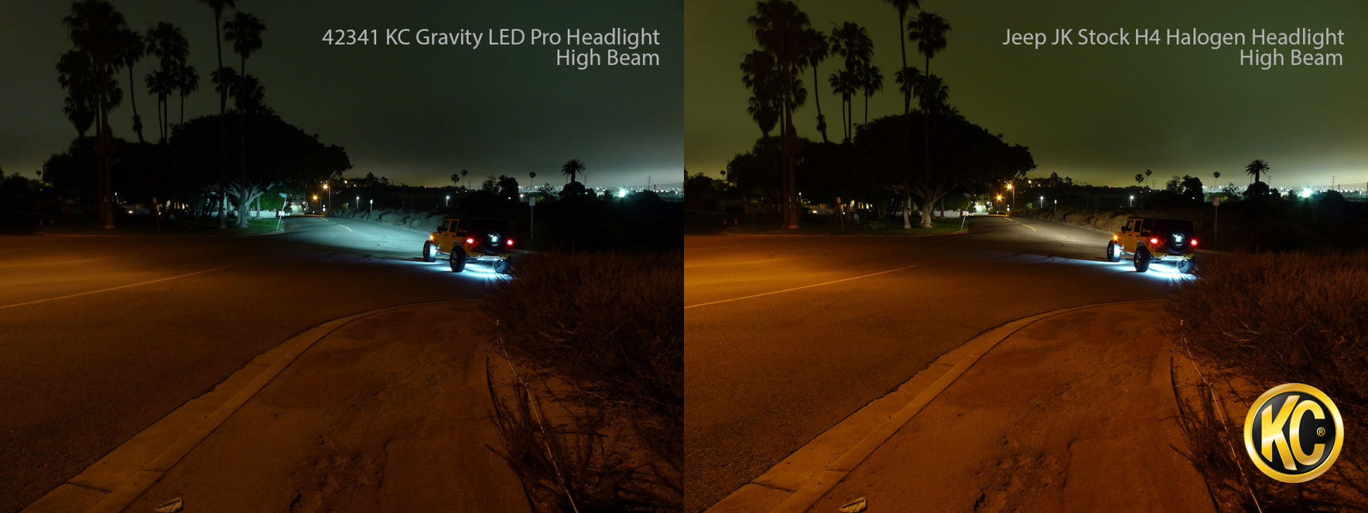 KC Headlights Gravity LED 7in 2-Light 2007-2018 Jeep Wrangler JK by KC HiLiTES