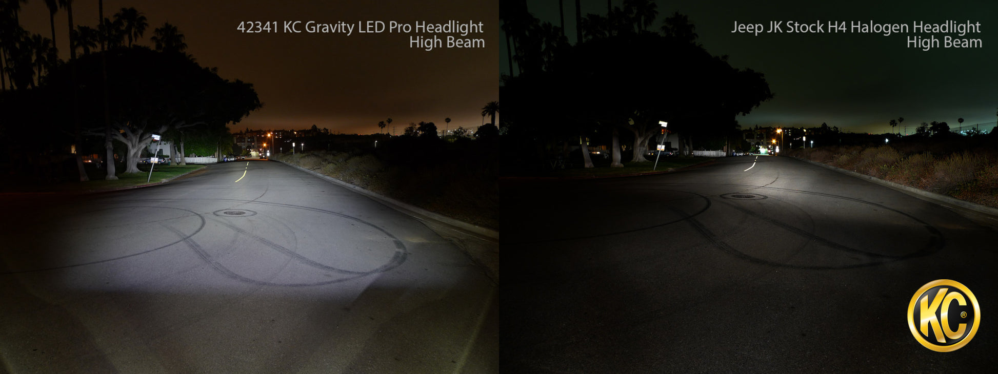 KC Headlights Gravity LED 7in 2-Light 2007-2018 Jeep Wrangler JK by KC HiLiTES