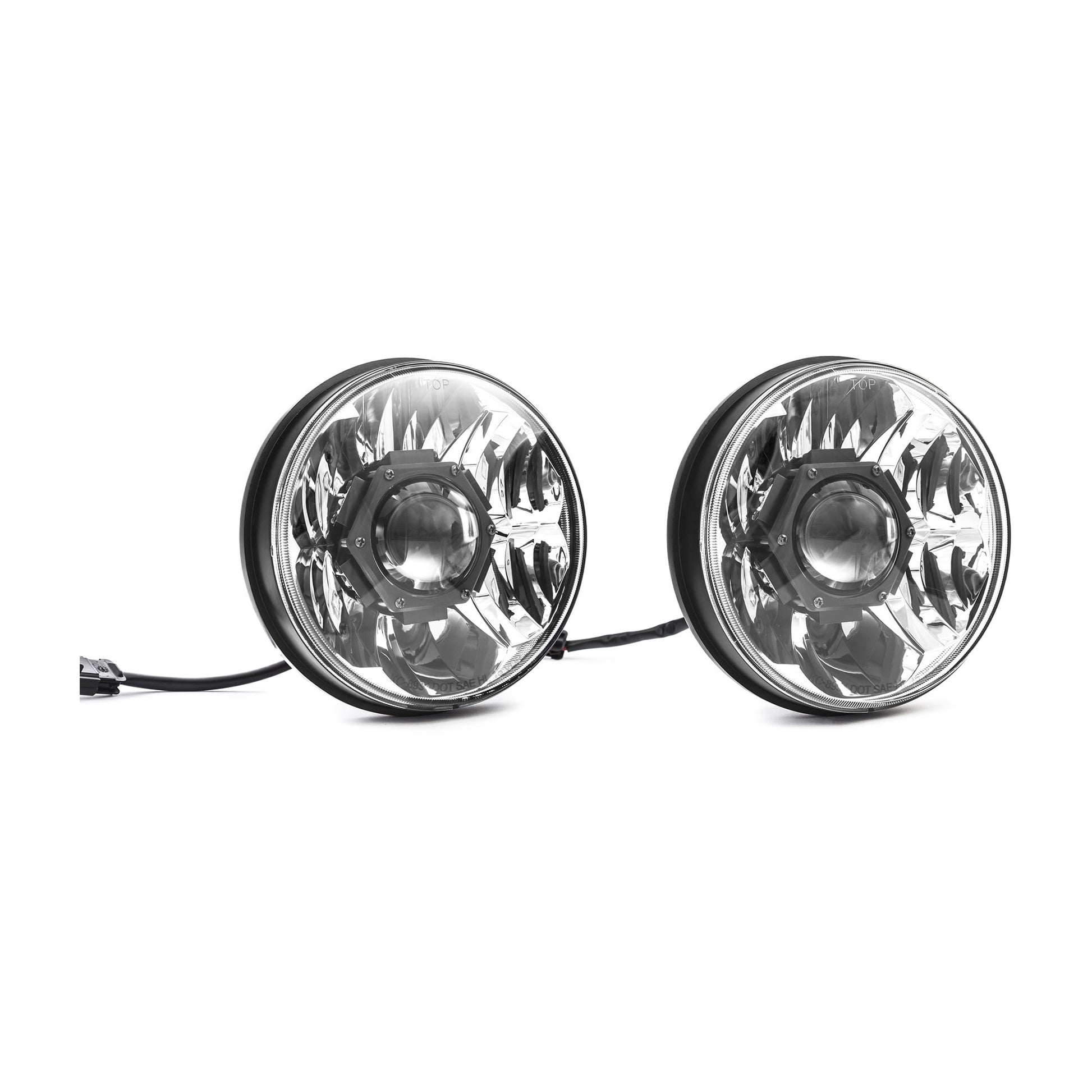 KC Headlights Gravity LED 7in 2-Light 2018-2024 Jeep Wrangler JL Gladiator JT by KC HiLiTES