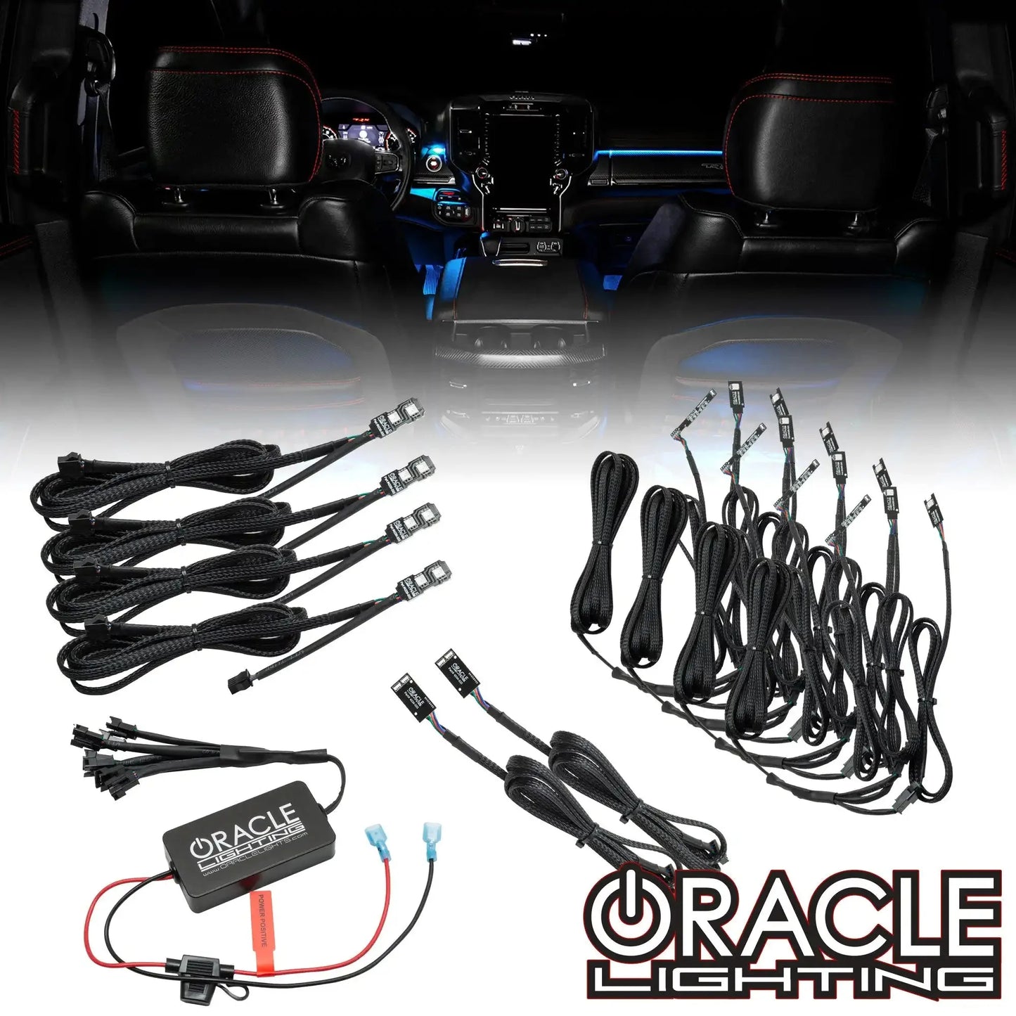 ORACLE Lighting 2019-2024 RAM Complete Interior Ambient Lighting ColorSHIFT RGB Conversion Kit by ORACLE Lighting