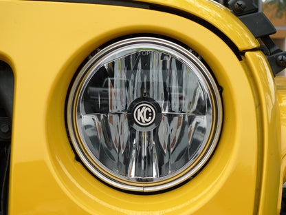 KC Headlights Gravity LED 7in 2-Light 2007-2018 Jeep Wrangler JK by KC HiLiTES