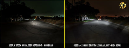 KC Headlights Gravity LED 7in 2-Light 2007-2018 Jeep Wrangler JK by KC HiLiTES