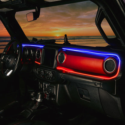 2018-2023 Jeep Wrangler JL/Gladiator JT Dynamic ColorSHIFT LED Interior Dash Board Kit by ORACLE Lighting