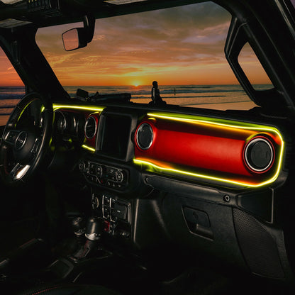 2018-2023 Jeep Wrangler JL/Gladiator JT Dynamic ColorSHIFT LED Interior Dash Board Kit by ORACLE Lighting