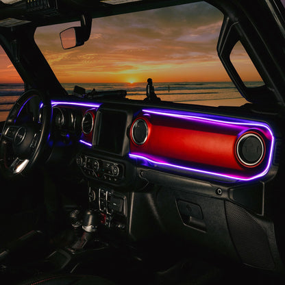 2018-2023 Jeep Wrangler JL/Gladiator JT Dynamic ColorSHIFT LED Interior Dash Board Kit by ORACLE Lighting