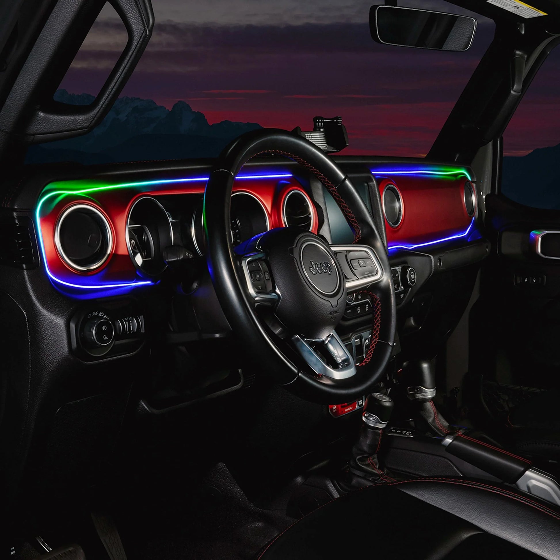 2018-2023 Jeep Wrangler JL/Gladiator JT Dynamic ColorSHIFT LED Interior Dash Board Kit by ORACLE Lighting