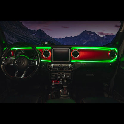 2018-2023 Jeep Wrangler JL/Gladiator JT Dynamic ColorSHIFT LED Interior Dash Board Kit by ORACLE Lighting