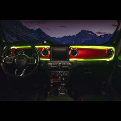 2018-2023 Jeep Wrangler JL/Gladiator JT Dynamic ColorSHIFT LED Interior Dash Board Kit by ORACLE Lighting