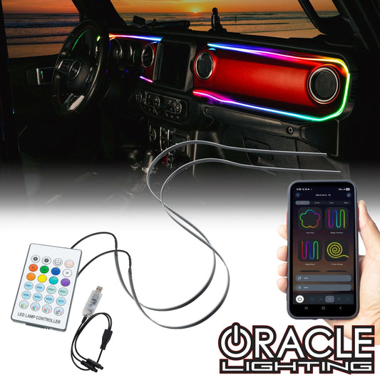 2018-2023 Jeep Wrangler JL/Gladiator JT Dynamic ColorSHIFT LED Interior Dash Board Kit by ORACLE Lighting