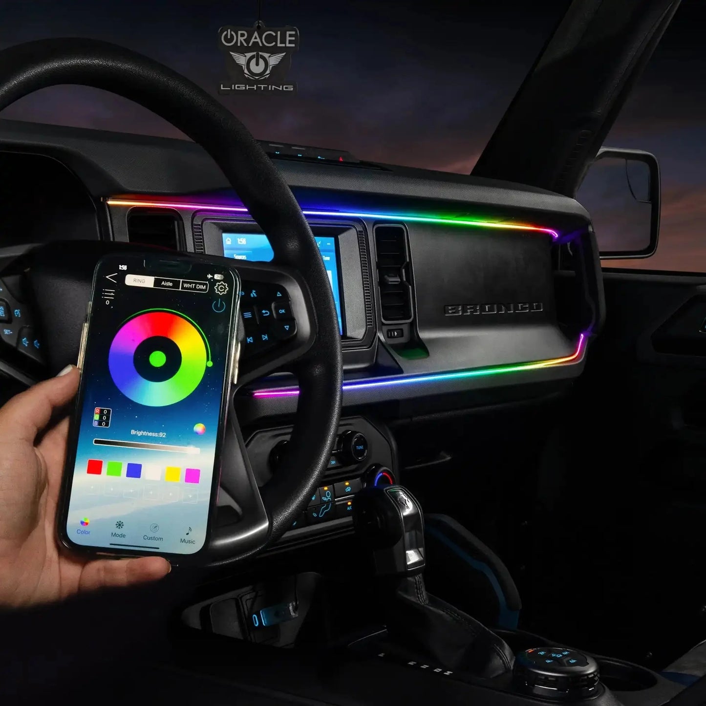 2021-2025 Ford Bronco Dynamic ColorSHIFT LED Dash Kit - USB Plug & Play Interior Lighting by ORACLE Lighting