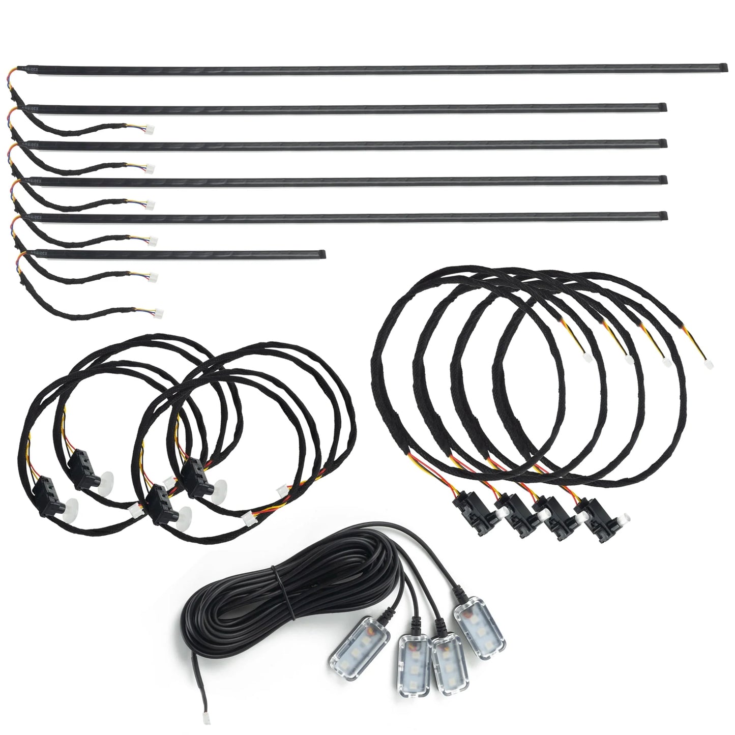 Dynamic ColorSHIFT 18-Piece Universal LED Interior Kit - Bluetooth Multi-Zone Lighting by ORACLE Lighting