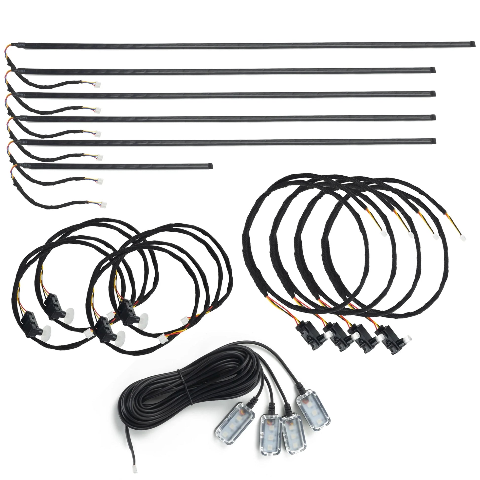 Dynamic ColorSHIFT 18-Piece Universal LED Interior Kit - Bluetooth Multi-Zone Lighting by ORACLE Lighting