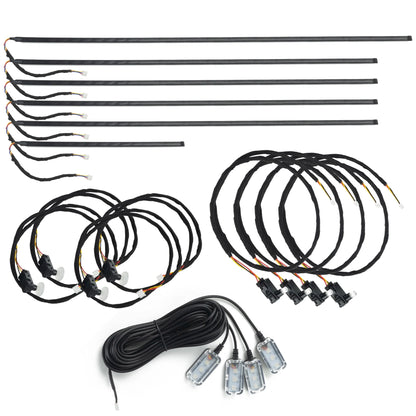 Dynamic ColorSHIFT 18-Piece Universal LED Interior Kit - Bluetooth Multi-Zone Lighting by ORACLE Lighting
