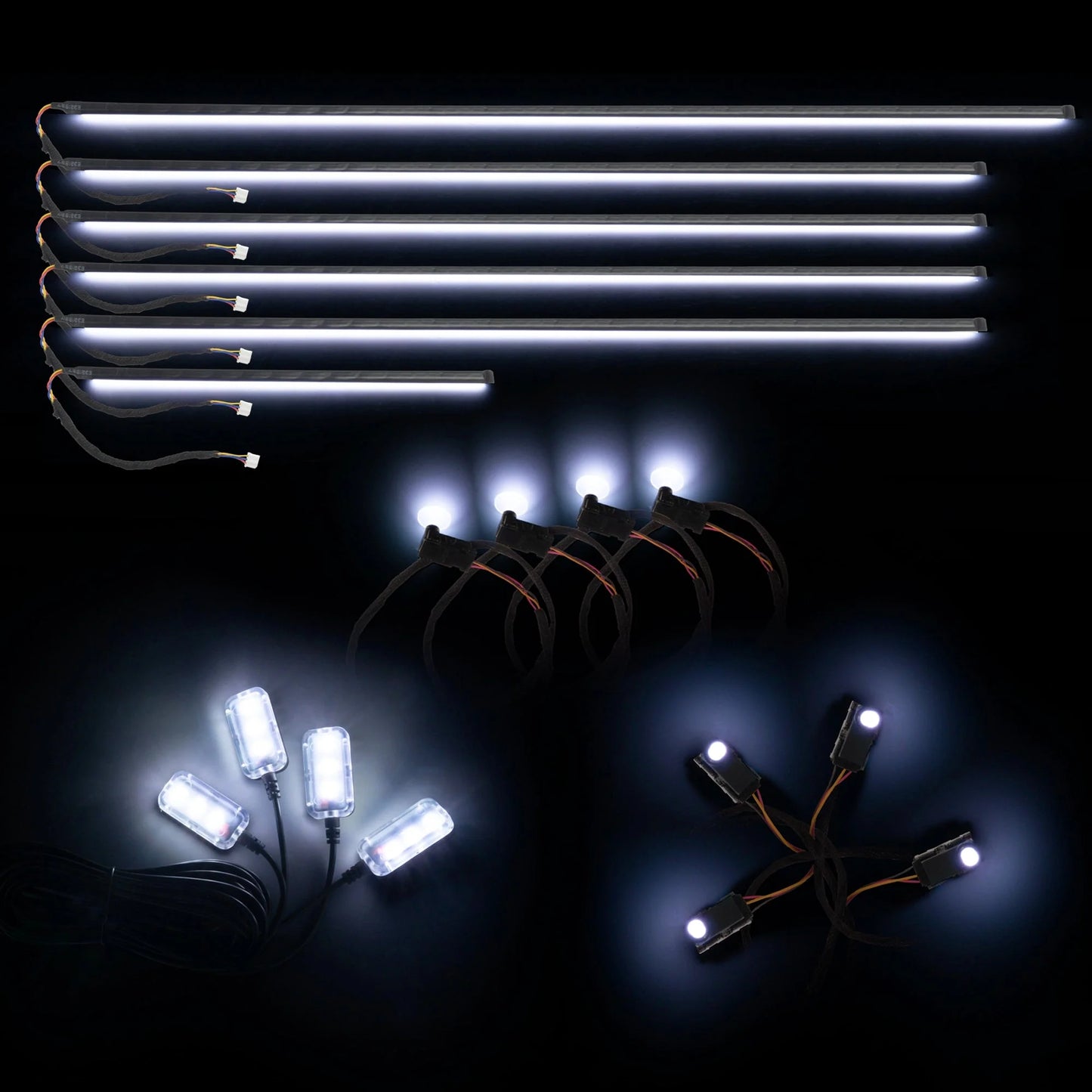 Dynamic ColorSHIFT 18-Piece Universal LED Interior Kit - Bluetooth Multi-Zone Lighting by ORACLE Lighting