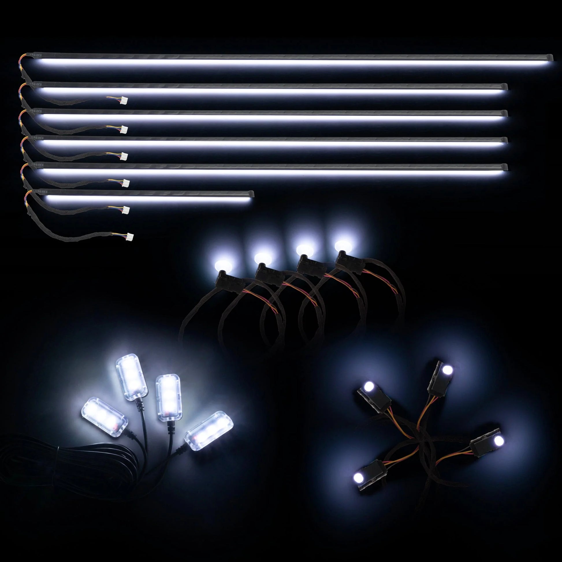 Dynamic ColorSHIFT 18-Piece Universal LED Interior Kit - Bluetooth Multi-Zone Lighting by ORACLE Lighting