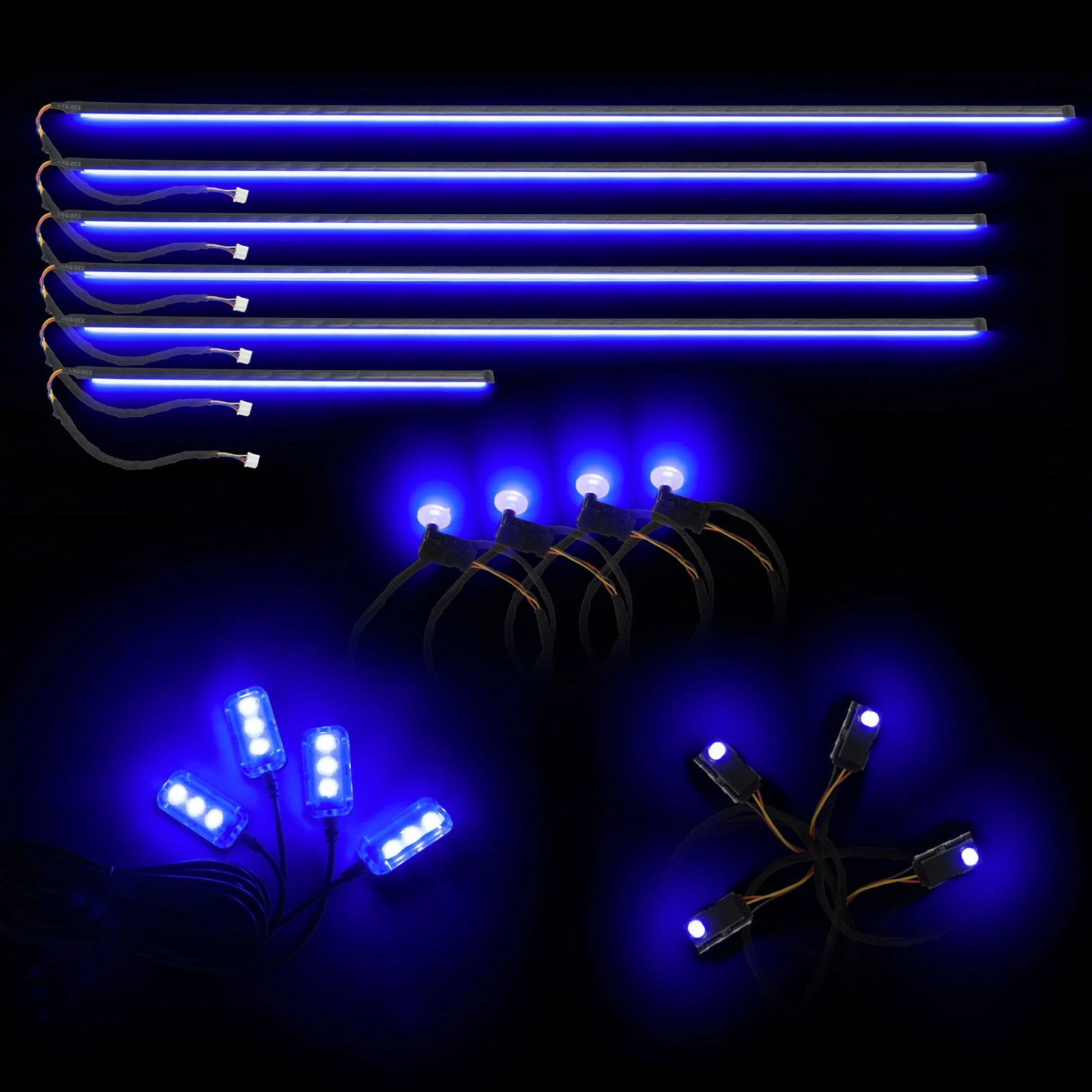 Dynamic ColorSHIFT 18-Piece Universal LED Interior Kit - Bluetooth Multi-Zone Lighting by ORACLE Lighting