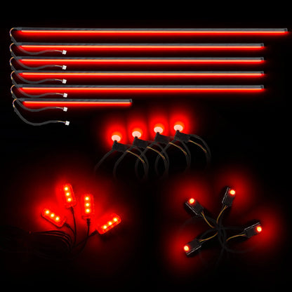 Dynamic ColorSHIFT 18-Piece Universal LED Interior Kit - Bluetooth Multi-Zone Lighting by ORACLE Lighting