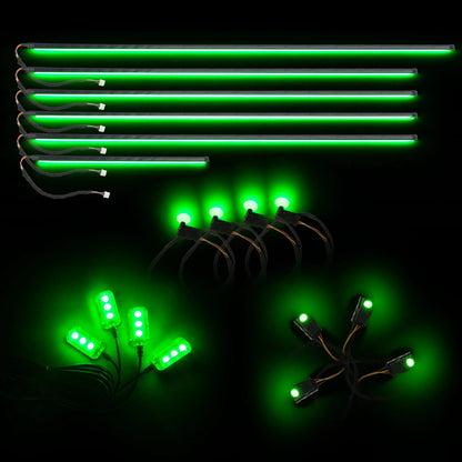 Dynamic ColorSHIFT 18-Piece Universal LED Interior Kit - Bluetooth Multi-Zone Lighting by ORACLE Lighting