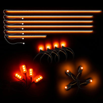 Dynamic ColorSHIFT 18-Piece Universal LED Interior Kit - Bluetooth Multi-Zone Lighting by ORACLE Lighting