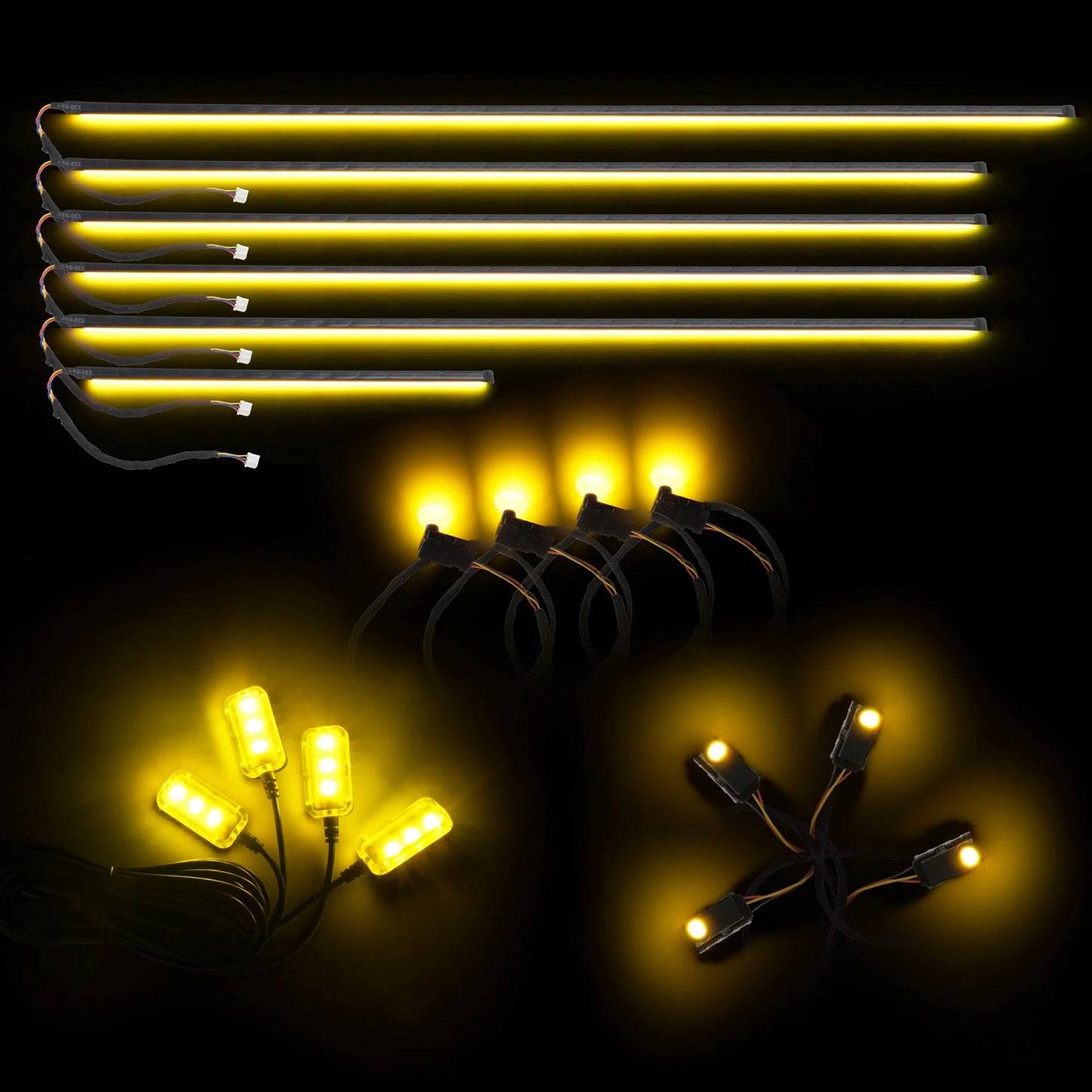 Dynamic ColorSHIFT 18-Piece Universal LED Interior Kit - Bluetooth Multi-Zone Lighting by ORACLE Lighting