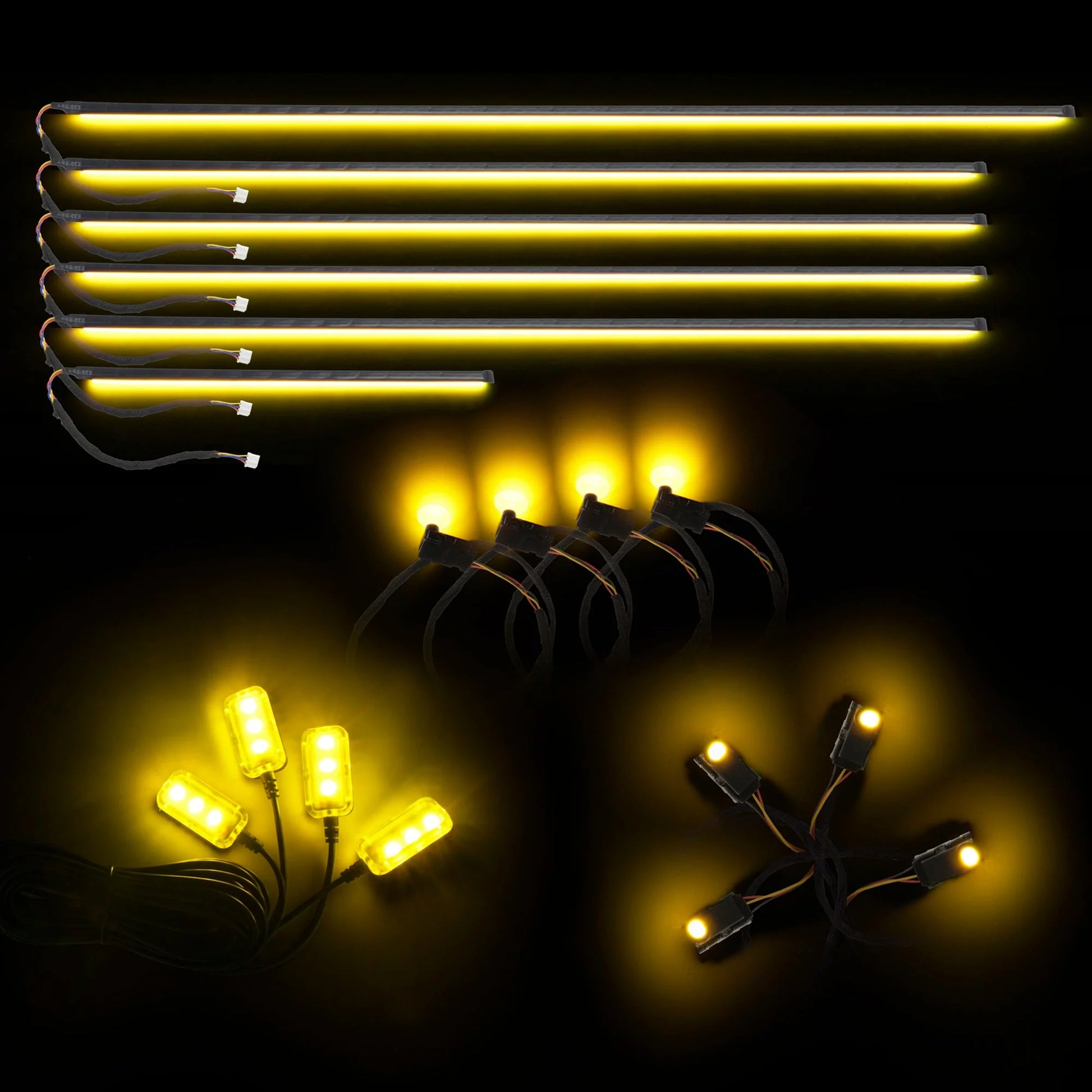 Dynamic ColorSHIFT 18-Piece Universal LED Interior Kit - Bluetooth Multi-Zone Lighting by ORACLE Lighting