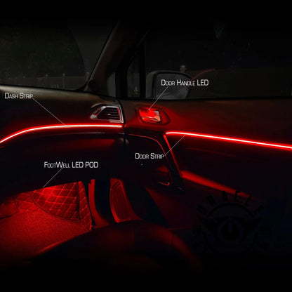 Dynamic ColorSHIFT 18-Piece Universal LED Interior Kit - Bluetooth Multi-Zone Lighting by ORACLE Lighting