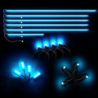 Dynamic ColorSHIFT 18-Piece Universal LED Interior Kit - Bluetooth Multi-Zone Lighting by ORACLE Lighting