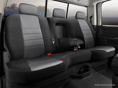 NP90 Series - Neoprene Custom Fit Rear Seat Cover- Black/Gray Center Panel by FIA