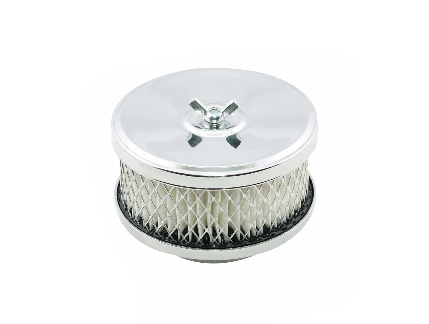 Mr. Gasket Air Cleaner - Deep Dish - 4 Inch x 2 Inch - Chrome by Mr Gasket
