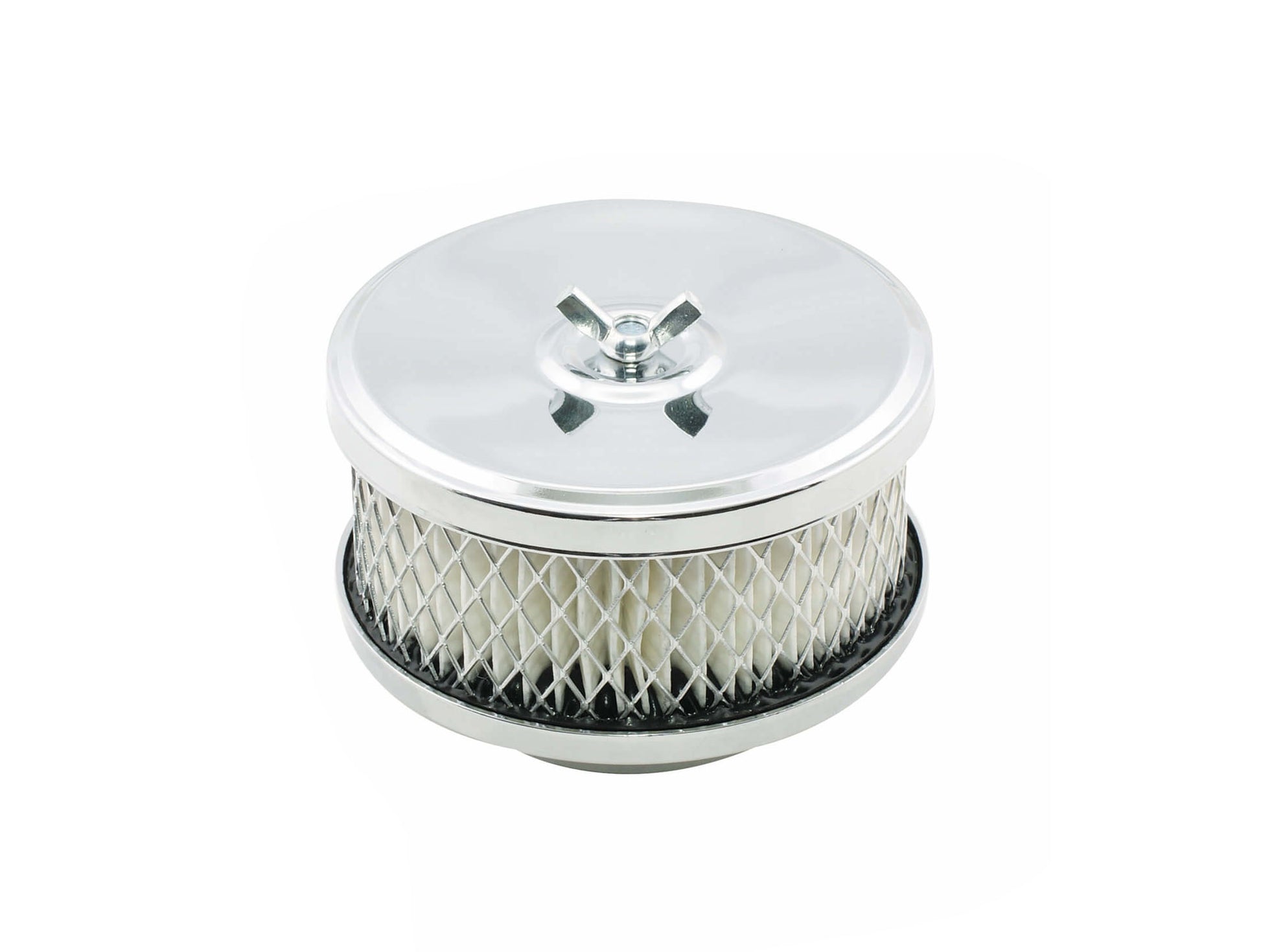 Mr. Gasket Air Cleaner - Deep Dish - 4 Inch x 2 Inch - Chrome by Mr Gasket