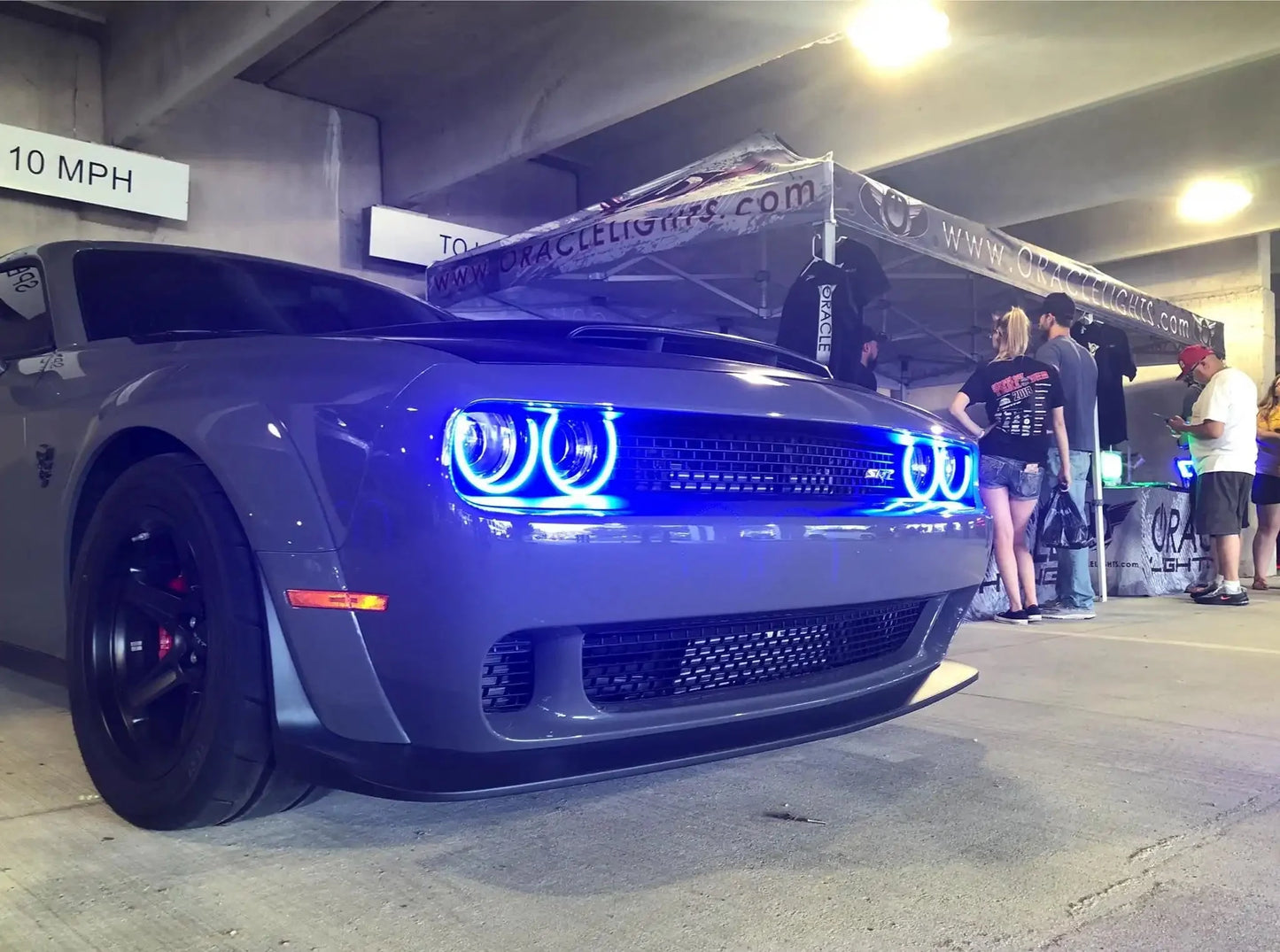 ORACLE Lighting 2015-2023 Dodge Challenger LED Surface Mount Headlight Halo Kit by ORACLE Lighting
