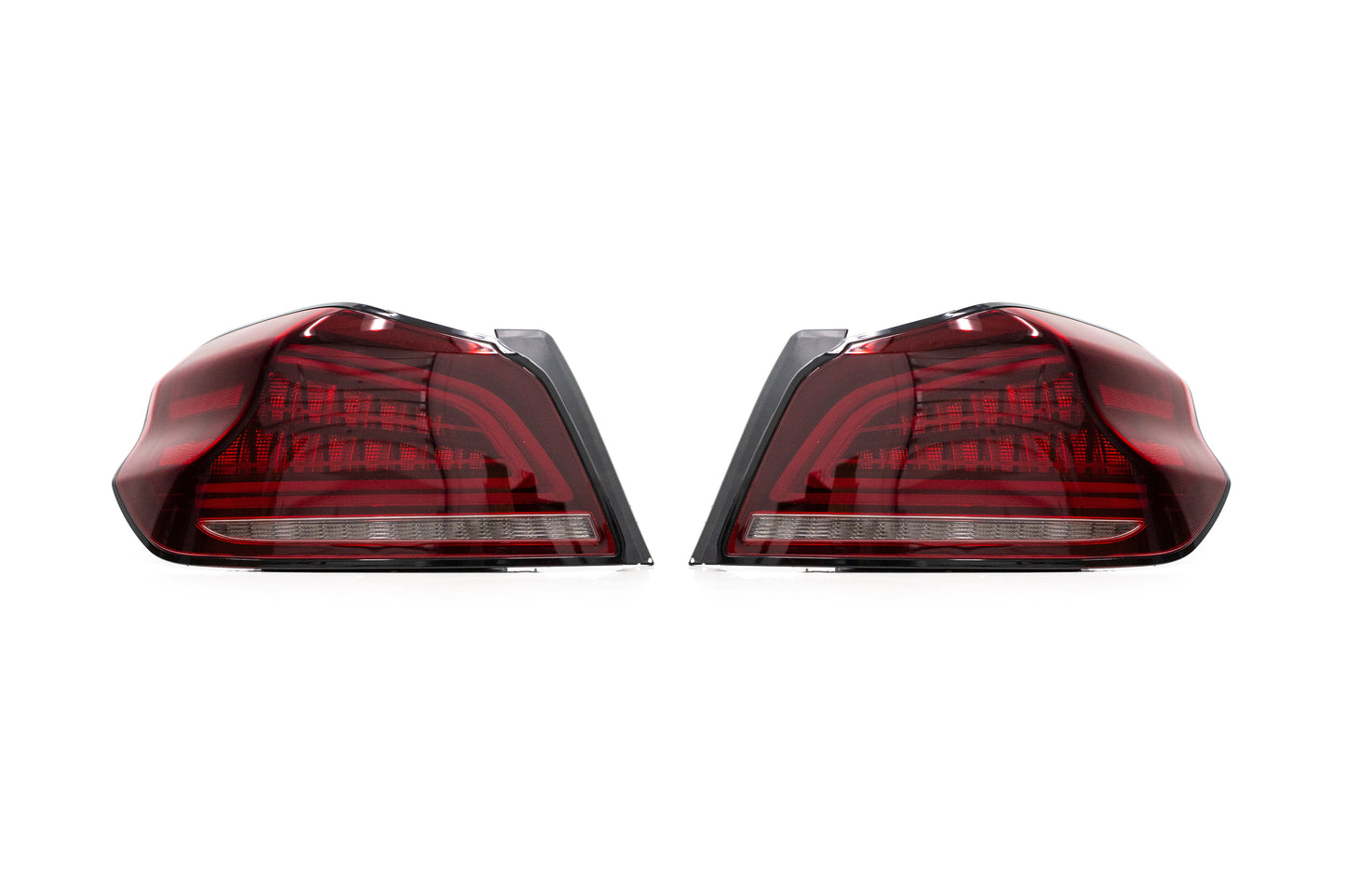 OLM Spec CR Tail Lights (Red Lens, Black Base) - 2015-2021 Subaru WRX & STI by MYX Automotive