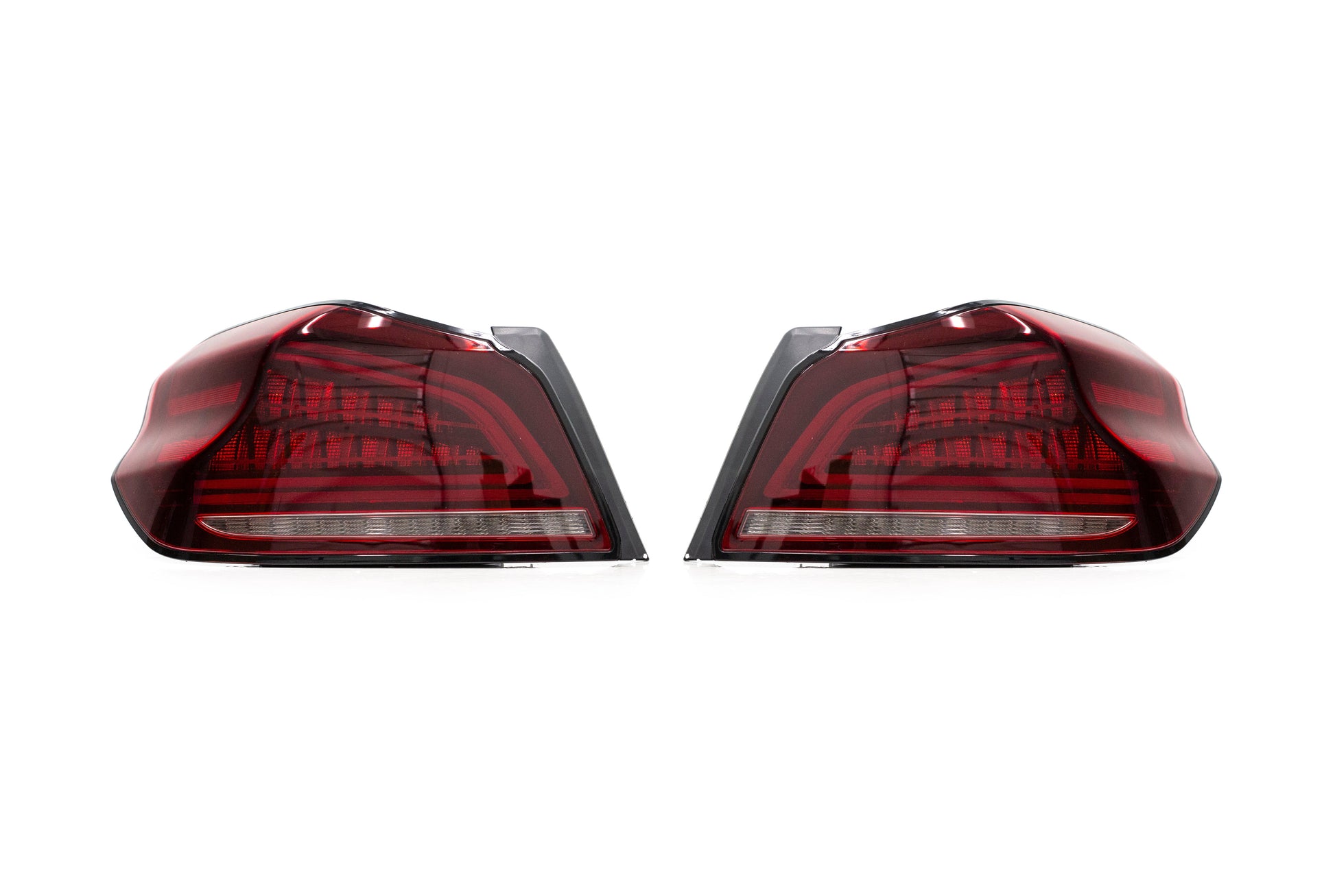 OLM Spec CR Tail Lights (Red Lens, Black Base) - 2015-2021 Subaru WRX & STI by MYX Automotive