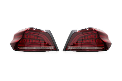 OLM Spec CR Tail Lights (Red Lens, Black Base) - 2015-2021 Subaru WRX & STI by MYX Automotive