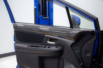 OLM LE Dry Carbon Front Door Trim Upper Panels - 2015-2021 WRX / STI by OLM