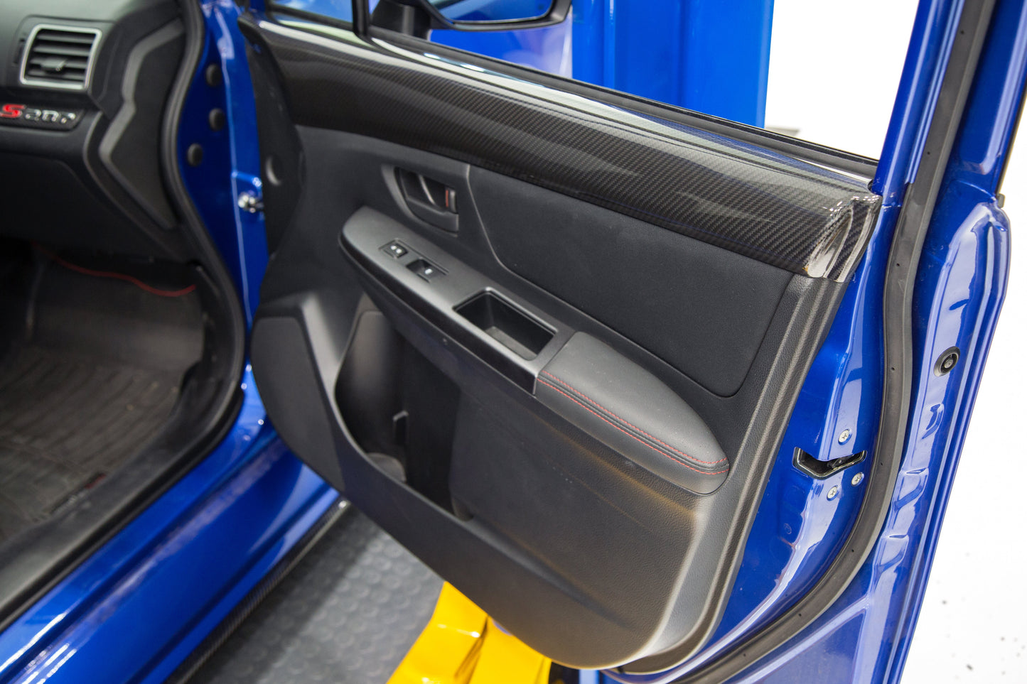OLM LE Dry Carbon Front Door Trim Upper Panels - 2015-2021 WRX / STI by OLM