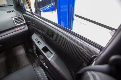 OLM LE Dry Carbon Front Door Trim Upper Panels - 2015-2021 WRX / STI by OLM