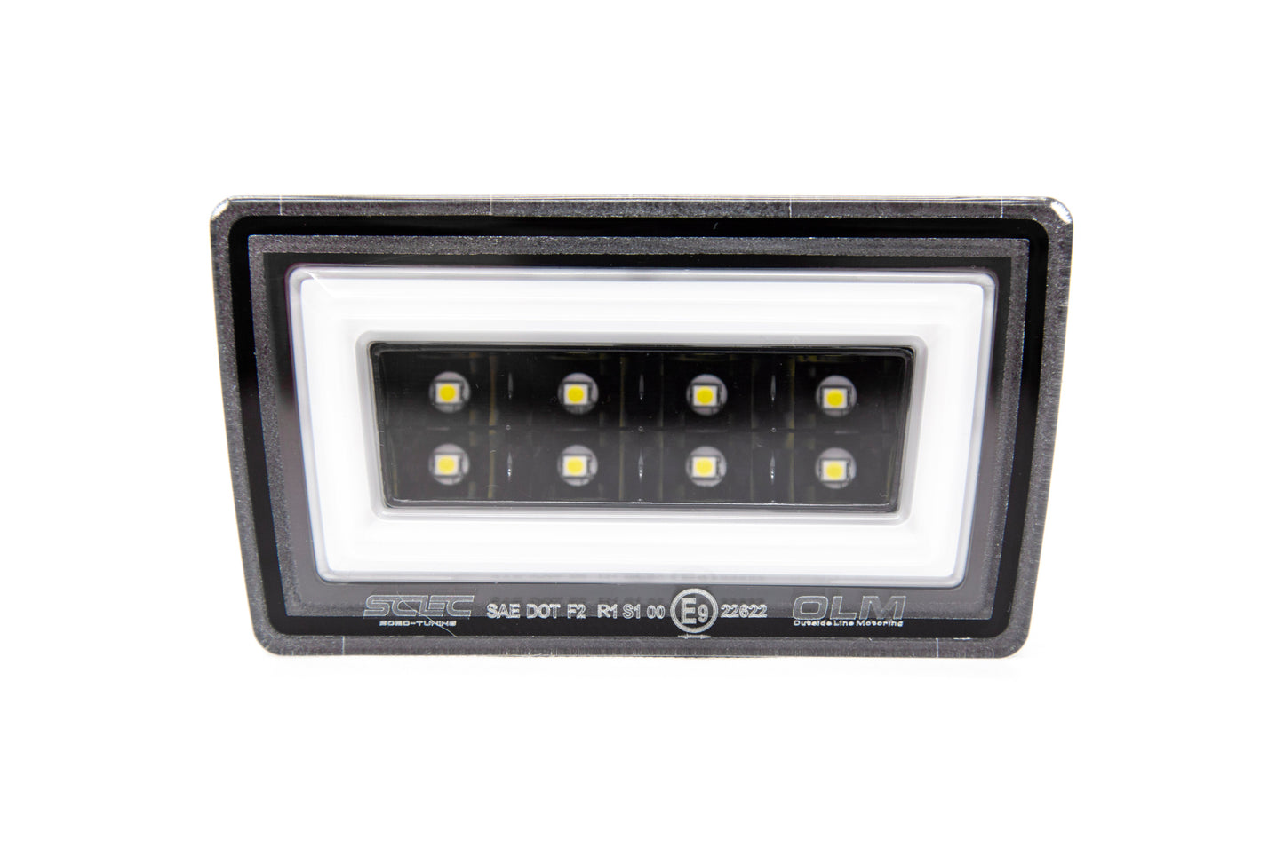 OLM NB+R F1 Rear Brake Light (Clear Lens, Gloss Black Base, White Bar) - 15+ WRX / STI by OLM