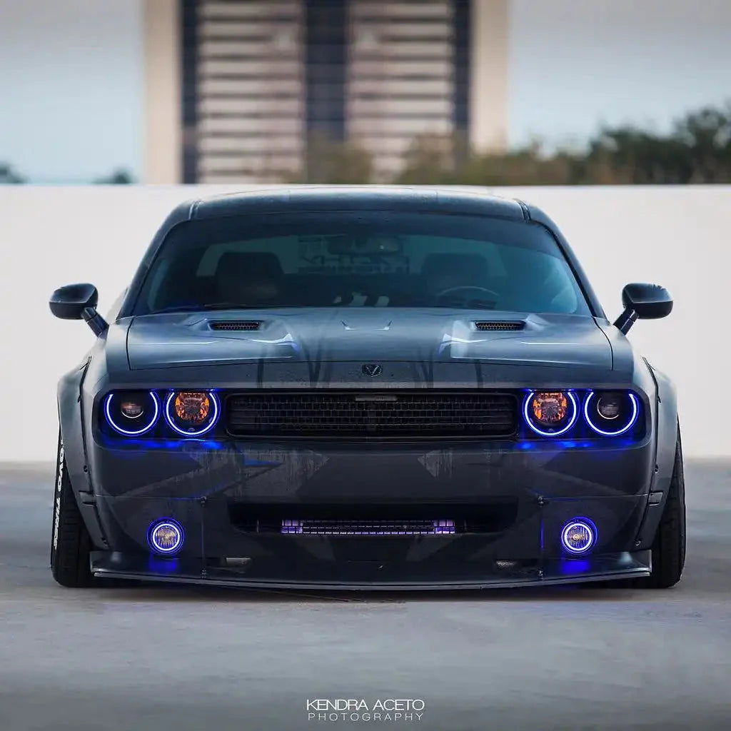 ORACLE Lighting 2008-2014 Dodge Challenger Dynamic ColorSHIFT Headlight Halo Kit - Surface Mount by ORACLE Lighting