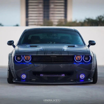 ORACLE Lighting 2008-2014 Dodge Challenger Dynamic ColorSHIFT Headlight Halo Kit - Surface Mount by ORACLE Lighting