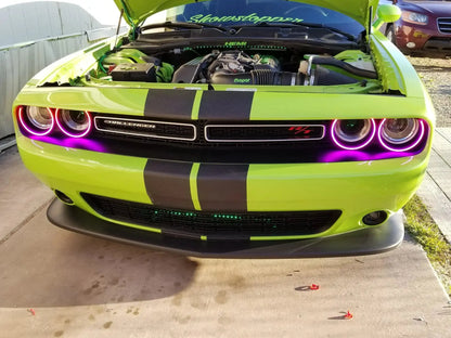 ORACLE Lighting 2015-2023 Dodge Challenger Dynamic ColorSHIFT Headlight Halo Kit - Surface Mount by ORACLE Lighting