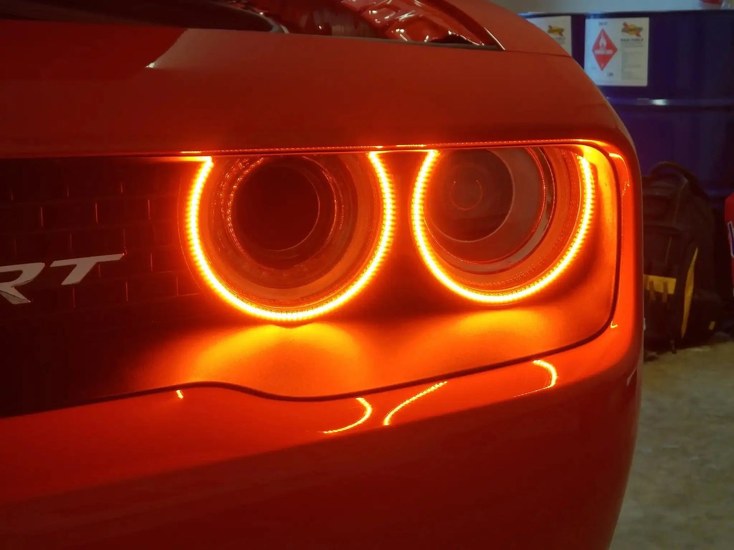 ORACLE Lighting 2015-2023 Dodge Challenger Dynamic ColorSHIFT Headlight Halo Kit - Surface Mount by ORACLE Lighting