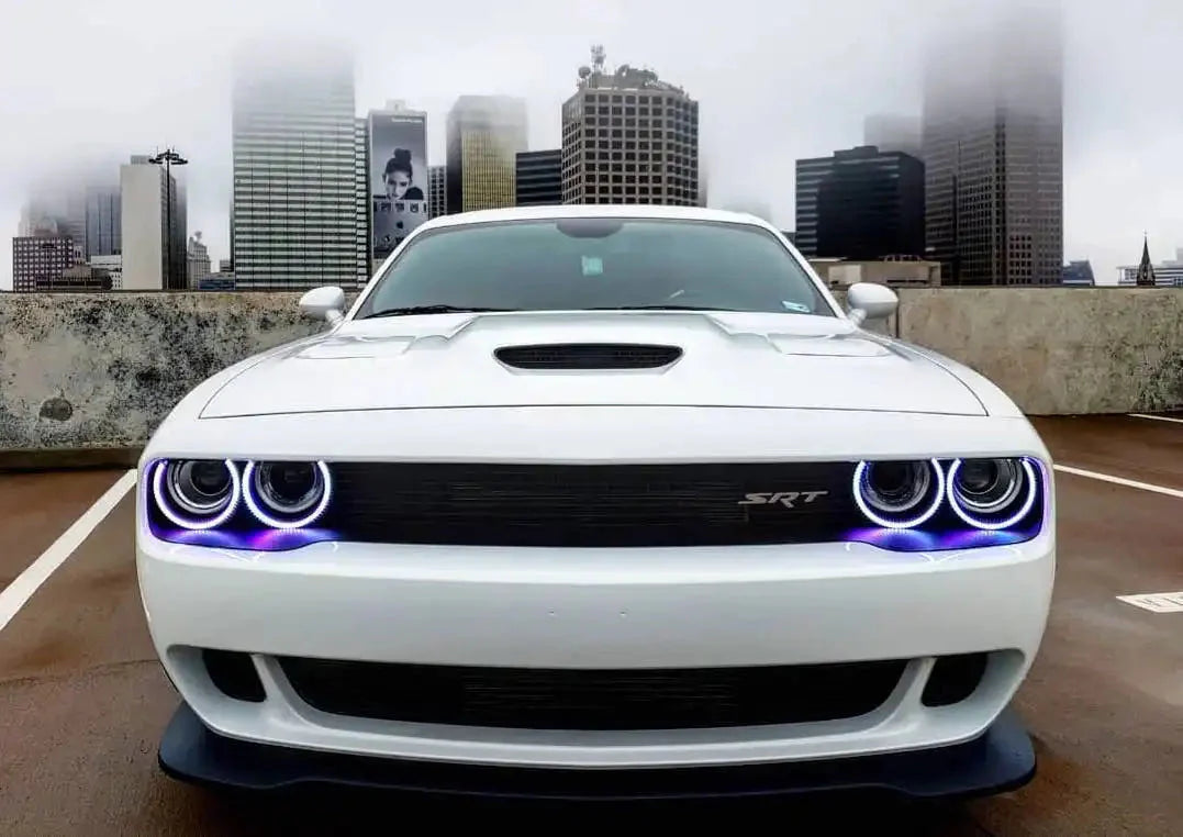 ORACLE Lighting 2015-2023 Dodge Challenger LED Surface Mount Headlight Halo Kit by ORACLE Lighting