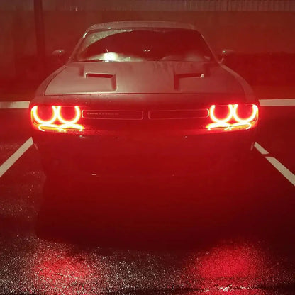 ORACLE Lighting 2015-2023 Dodge Challenger Dynamic ColorSHIFT Headlight Halo Kit - Surface Mount by ORACLE Lighting