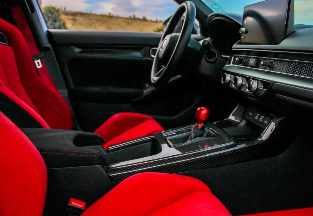 OLM LE Carbon Fiber Shift Panel Side Covers (3pc) - 2023+ Honda Civic FL5 Type R by OLM