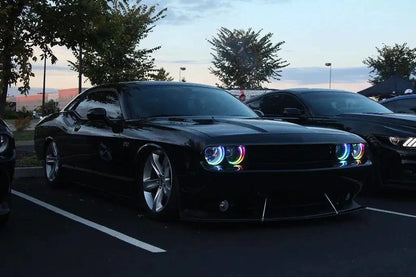 ORACLE Lighting 2015-2023 Dodge Challenger Dynamic ColorSHIFT Headlight Halo Kit - Surface Mount by ORACLE Lighting